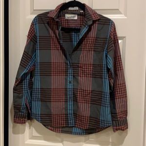80’s vintage Diane von Fürstenberg plaid shirt